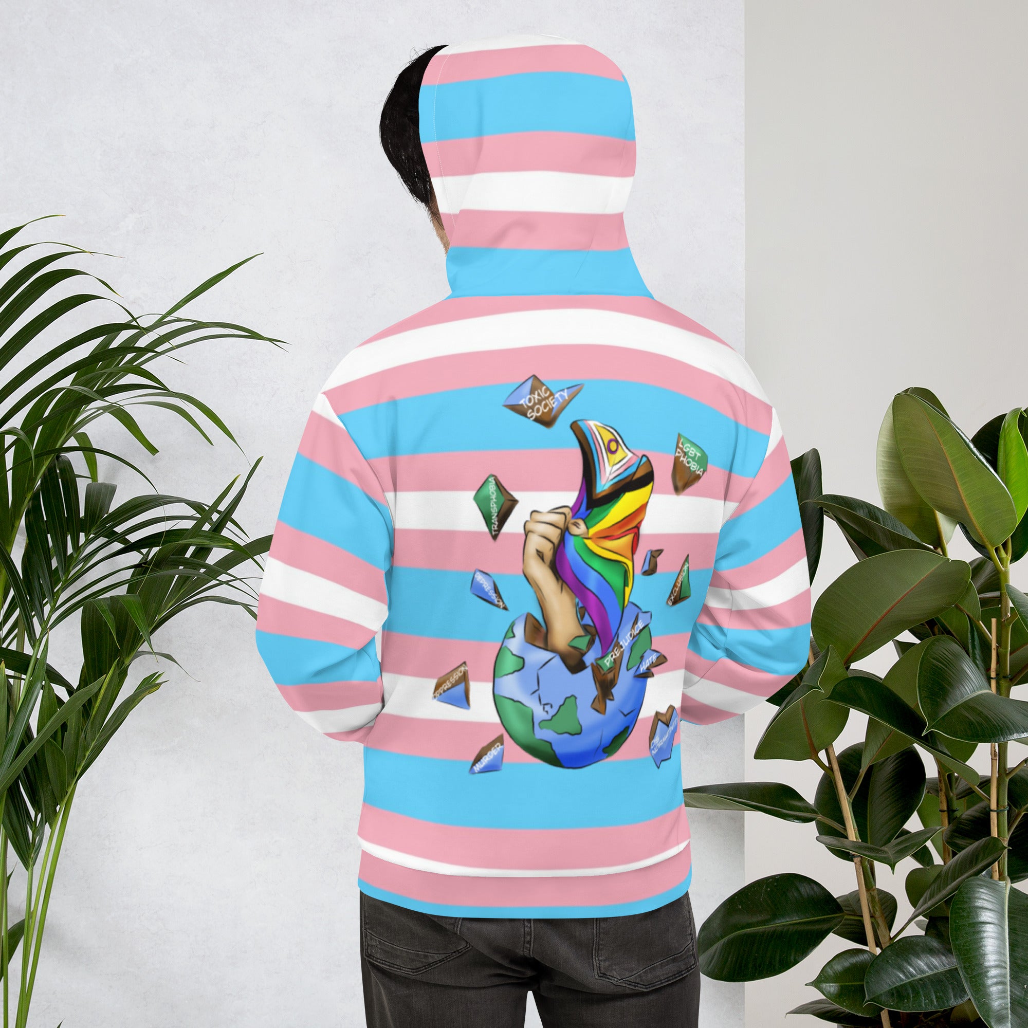 Transgender Planet Hoodie – “Resistance” Print | Inclusive Pride Streetwear