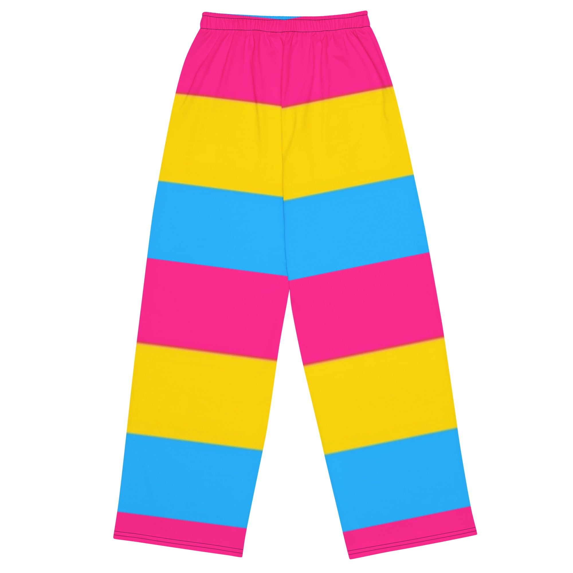 Pansexual Pride Flag Wide-Leg Pants – Polyester Jersey