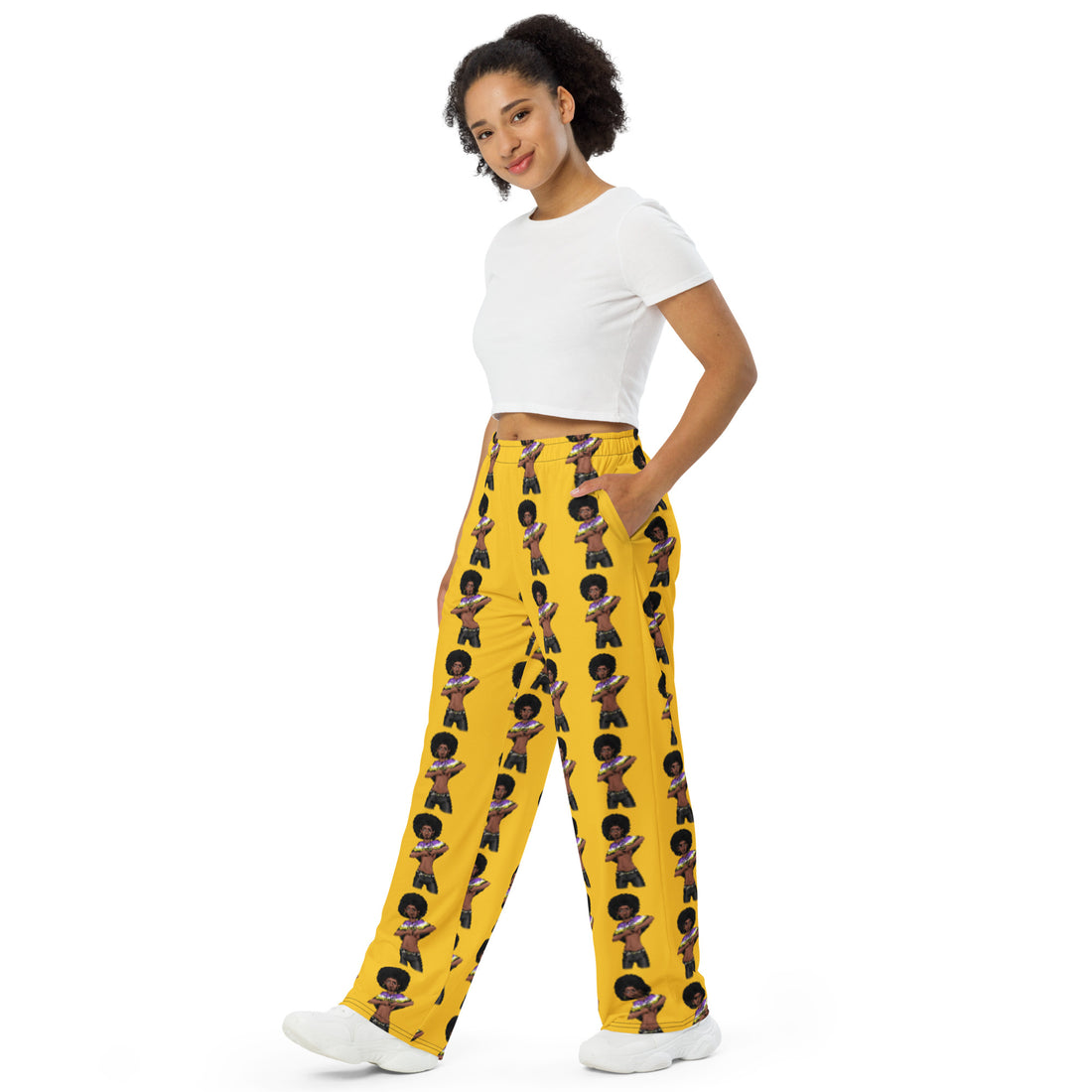 Non-Binary Pride Wide-Leg Pants – Polyester Jersey