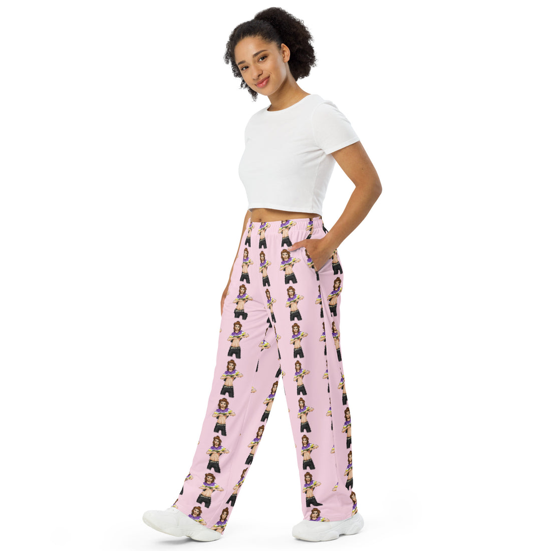 Transgender & Non-Binary Pride Wide-Leg Pants – Polyester Jersey