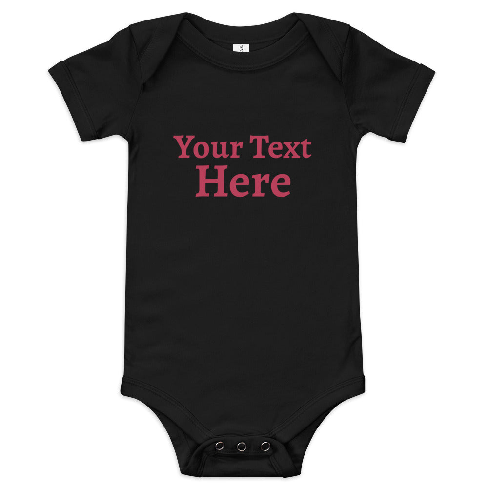 VOCE LINDX Baby Short‑Sleeve One‑Piece – Create Your Design – 100 % Cotton, Personalised & Comfortable