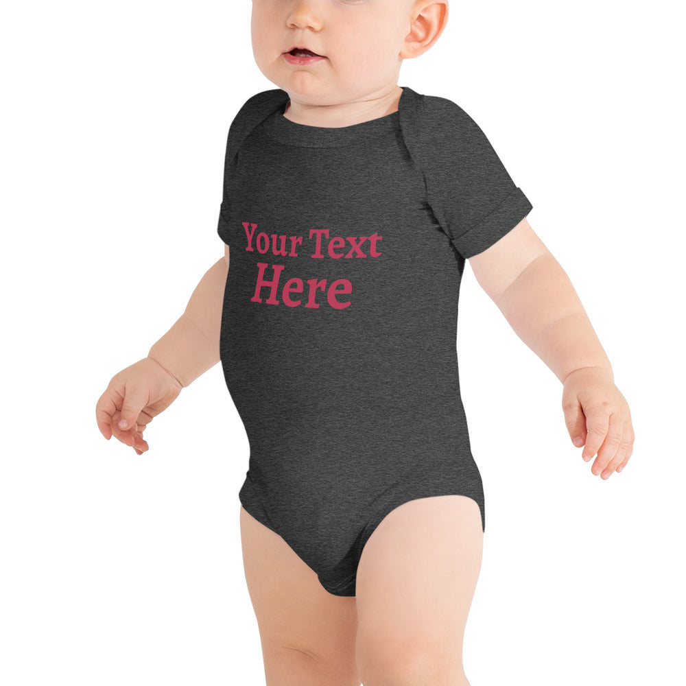 VOCE LINDX Baby Short‑Sleeve One‑Piece – Create Your Design – 100 % Cotton, Personalised & Comfortable