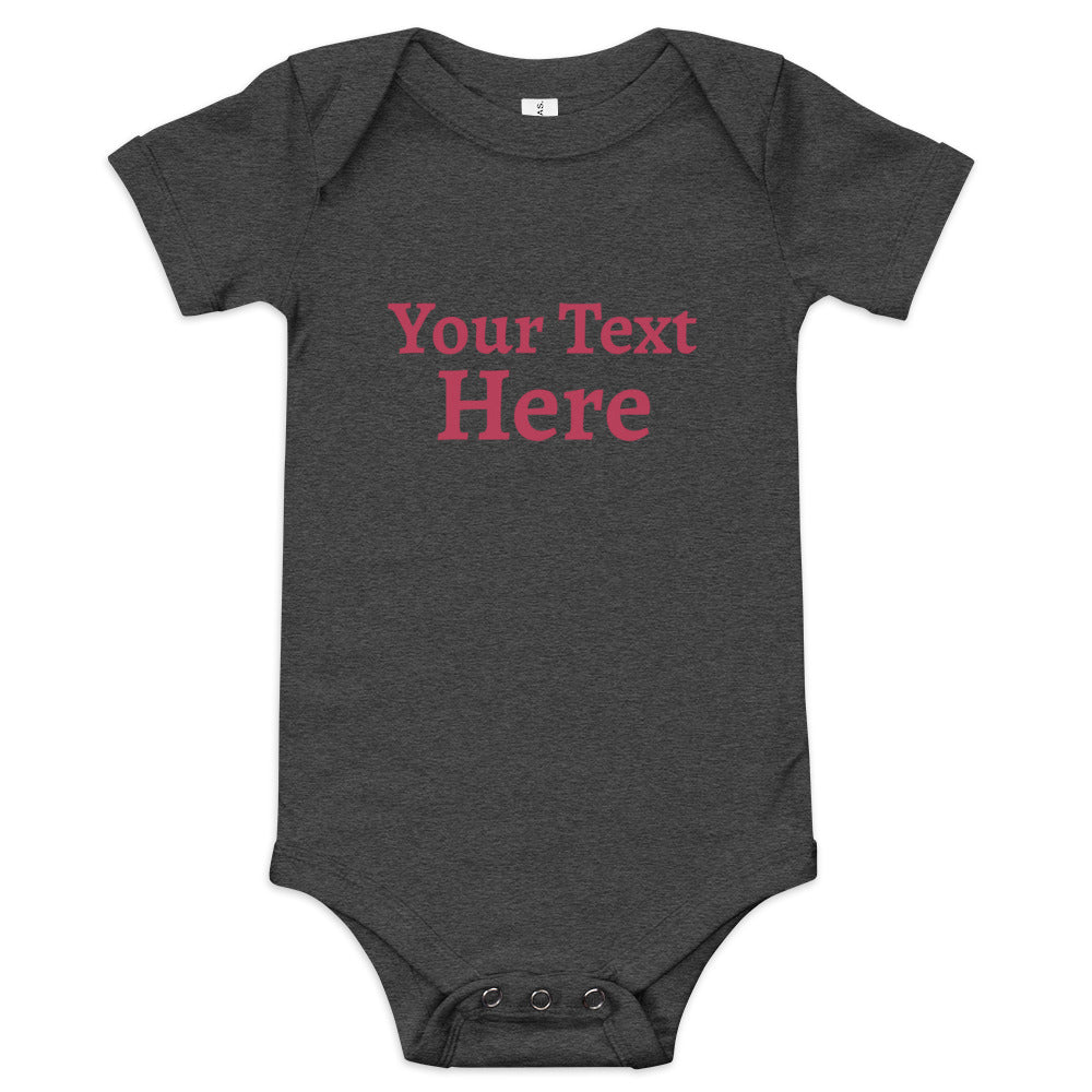 VOCE LINDX Baby Short‑Sleeve One‑Piece – Create Your Design – 100 % Cotton, Personalised & Comfortable