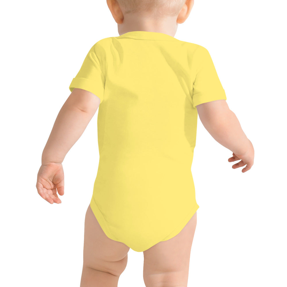 VOCE LINDX Baby Short‑Sleeve One‑Piece – Upload Your Design – 100 % Cotton, Comfy & Customisable