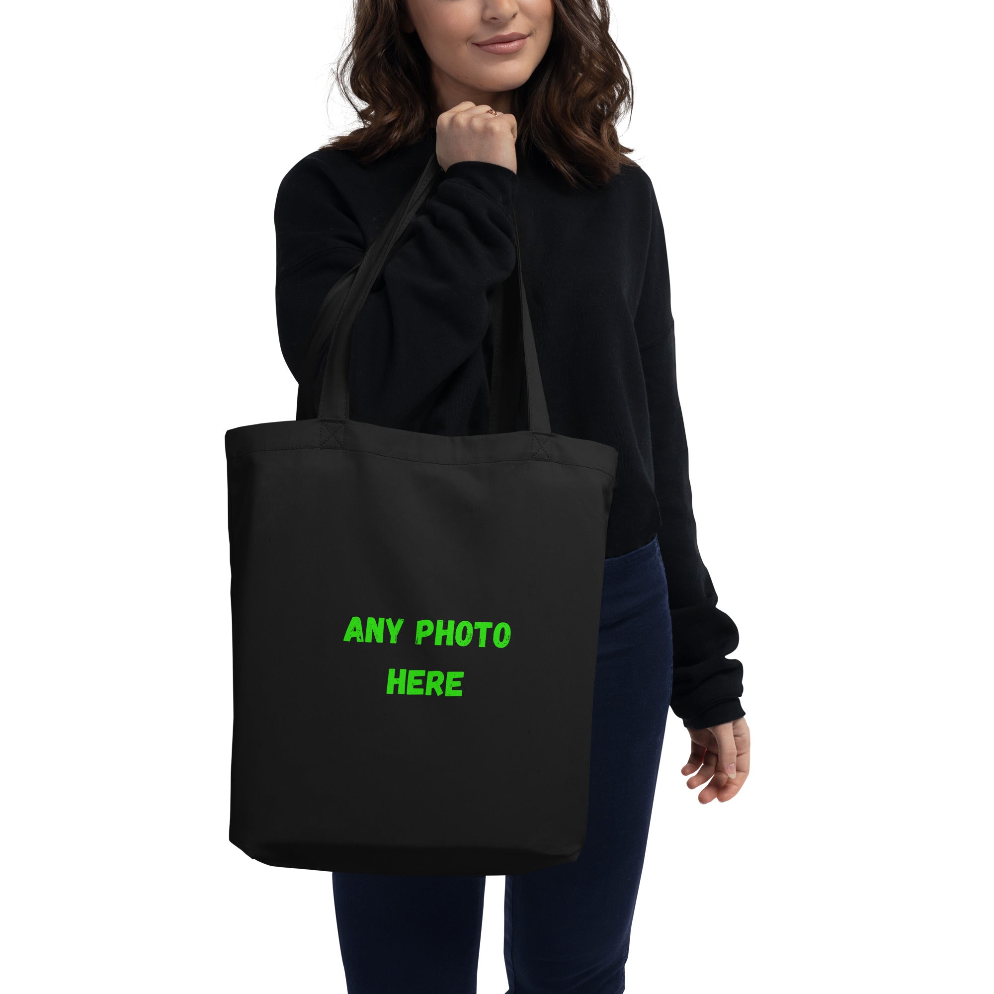 VOCE LINDX Eco Tote Bag – Upload Your Photo or Design – Reusable Cotton Canvas Shopper
