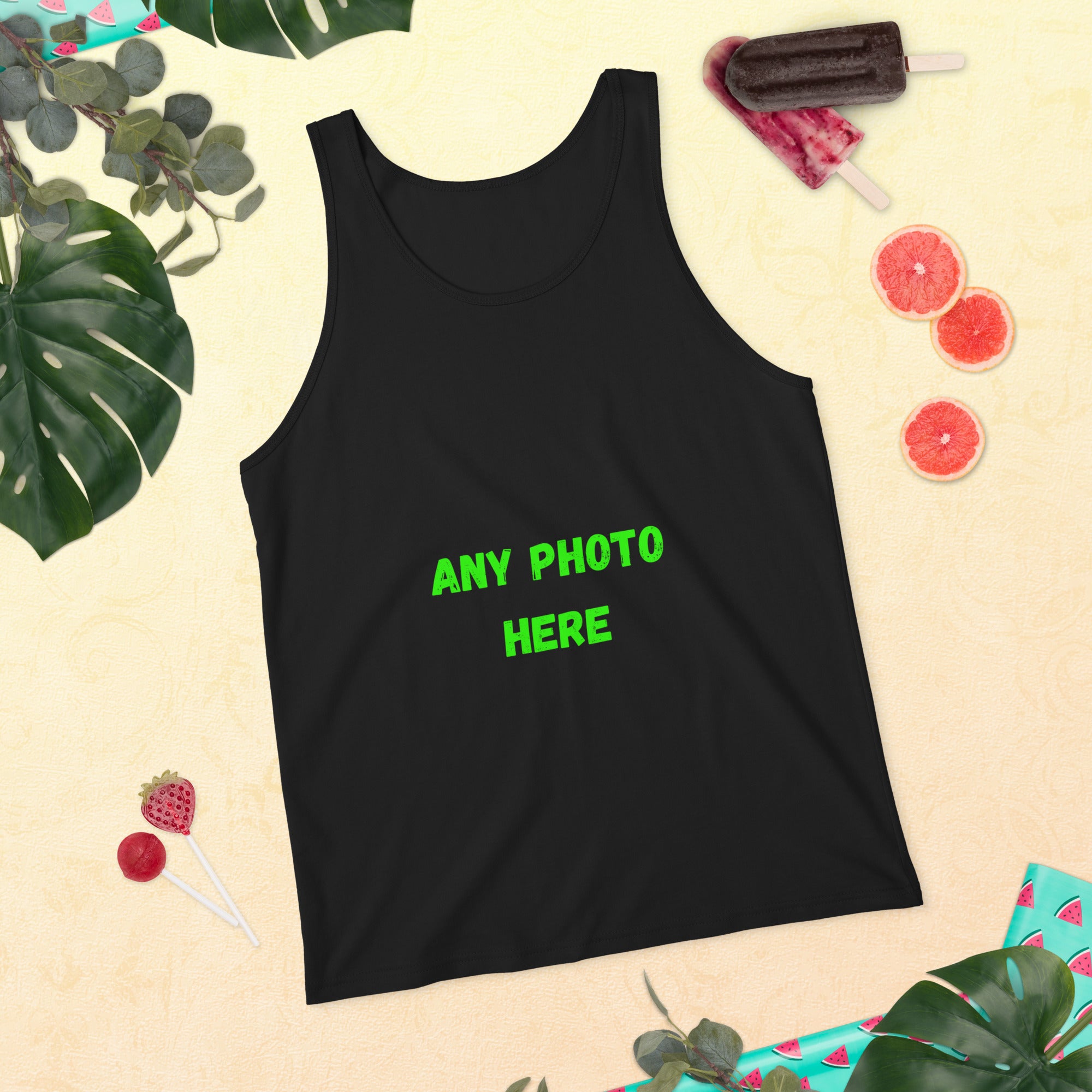 VOCE LINDX Short Sleeve T‑Shirt – Upload Your Photo or Image – 100 % Cotton Jersey, Personalised & Comfortable