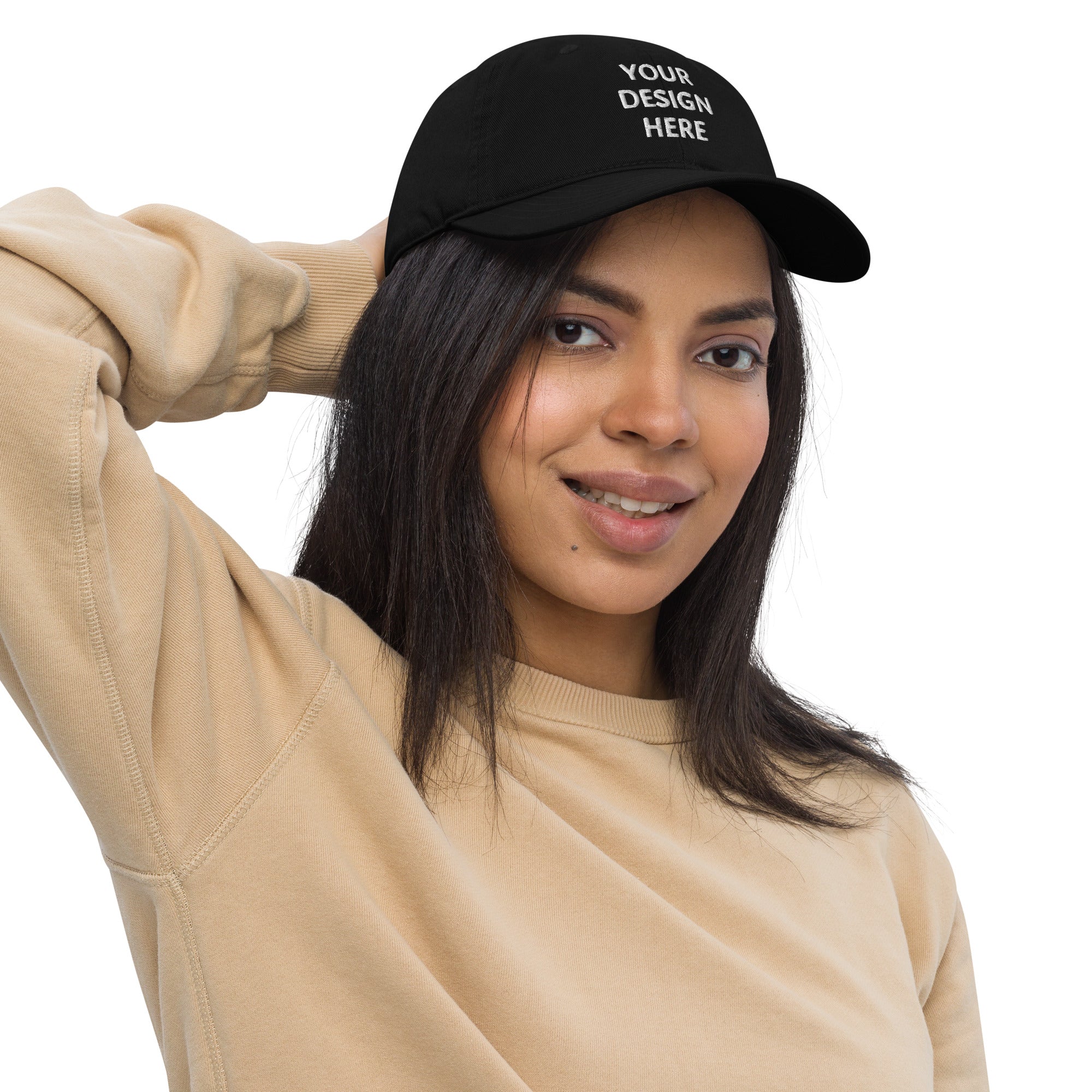 VOCE LINDX Organic Hat – Custom Design or Text – 100 % Organic Cotton Cap, Eco‑Friendly & Personalised
