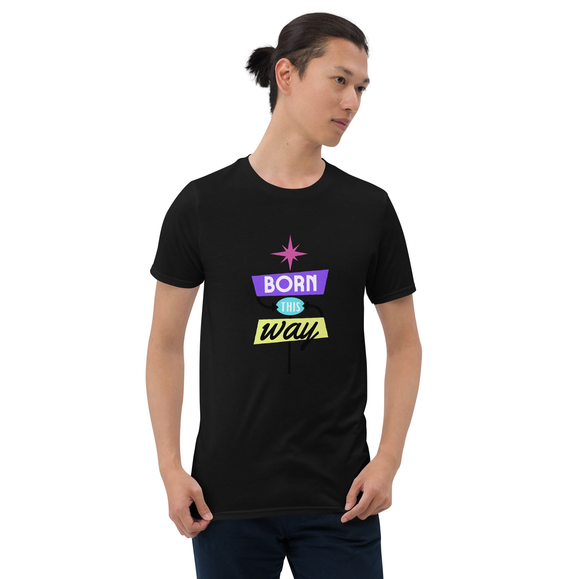 Born This Way” Pride T-Shirt – 100% Cotton Softstyle Short Sleeve Tee | LGBTQIA+ Empowerment Design