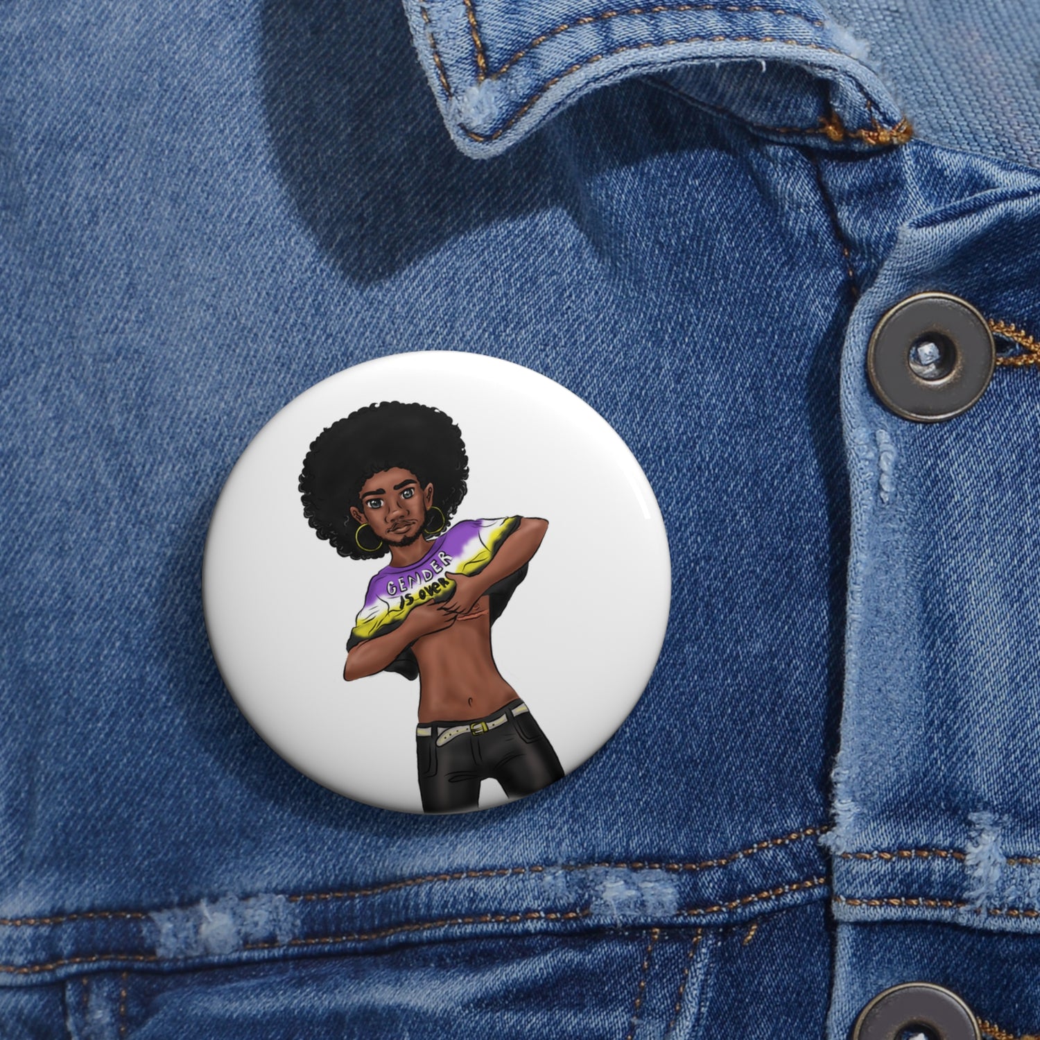 El género ha terminado con los botones de pin personalizados 