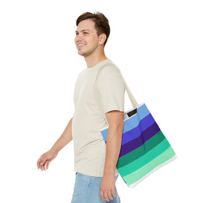 Gay Pride Flag Tote Bag – Durable Polyester, Multiple Sizes &amp; Handle Colors | Inclusive LGBTQIA+ Accessory | Voce Lindx