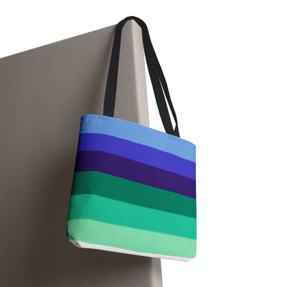 Gay Pride Flag Tote Bag – Durable Polyester, Multiple Sizes &amp; Handle Colors | Inclusive LGBTQIA+ Accessory | Voce Lindx
