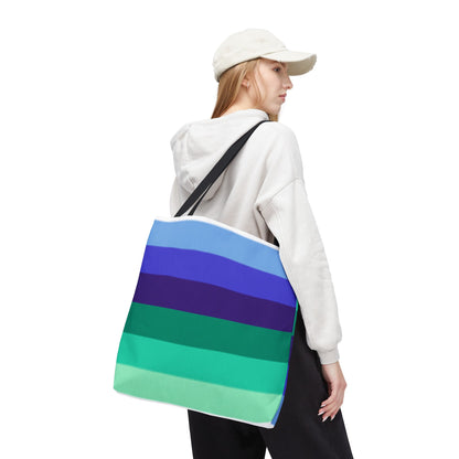 Gay Pride Flag Tote Bag – Durable Polyester, Multiple Sizes &amp; Handle Colors | Inclusive LGBTQIA+ Accessory | Voce Lindx