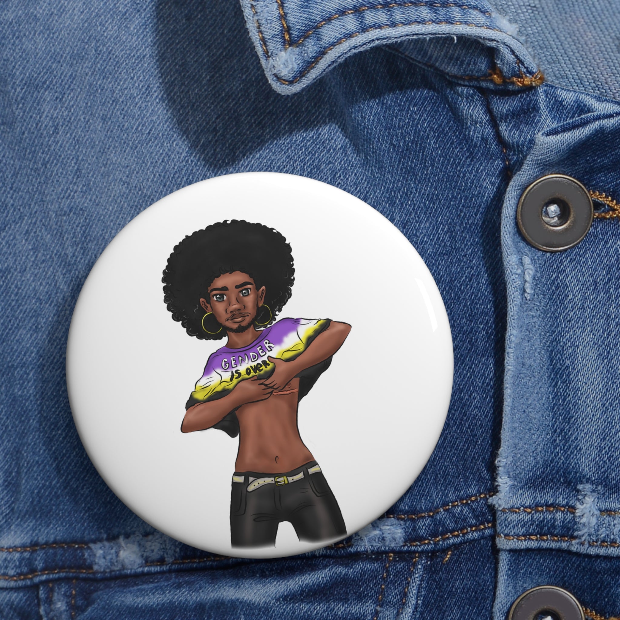 El género ha terminado con los botones de pin personalizados 
