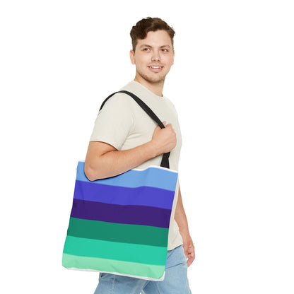 Gay Pride Flag Tote Bag – Durable Polyester, Multiple Sizes &amp; Handle Colors | Inclusive LGBTQIA+ Accessory | Voce Lindx