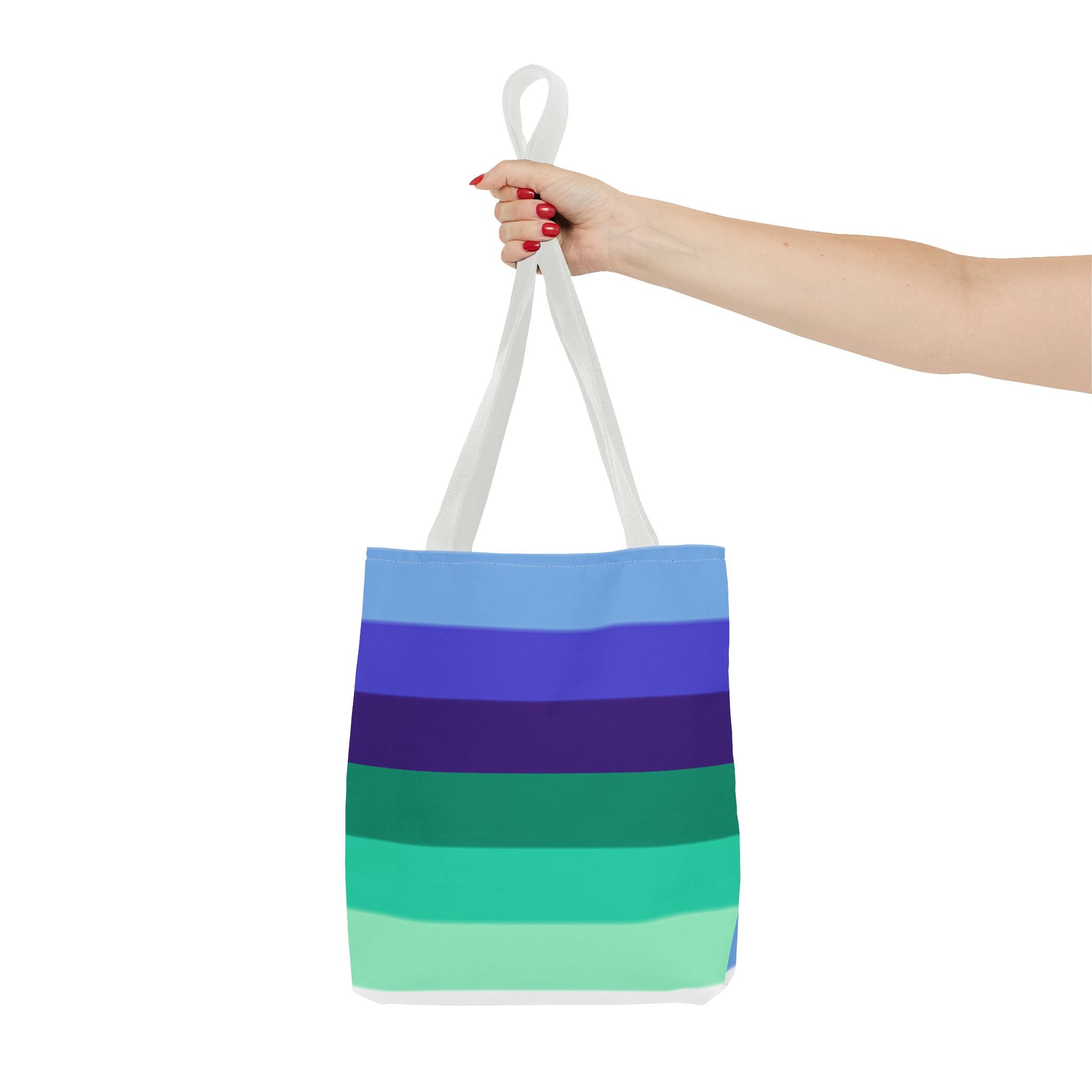 Gay Pride Flag Tote Bag – Durable Polyester, Multiple Sizes &amp; Handle Colors | Inclusive LGBTQIA+ Accessory | Voce Lindx