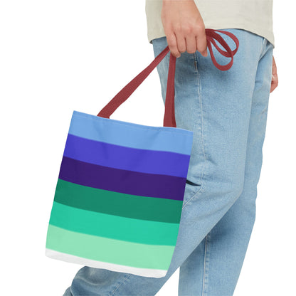Gay Pride Flag Tote Bag – Durable Polyester, Multiple Sizes &amp; Handle Colors | Inclusive LGBTQIA+ Accessory | Voce Lindx