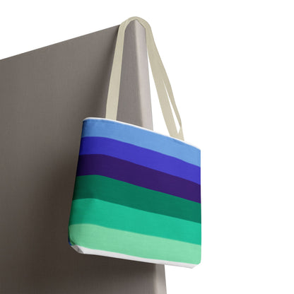 Gay Pride Flag Tote Bag – Durable Polyester, Multiple Sizes &amp; Handle Colors | Inclusive LGBTQIA+ Accessory | Voce Lindx