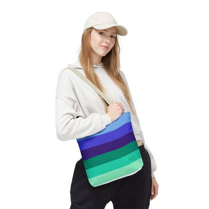 Gay Pride Flag Tote Bag – Durable Polyester, Multiple Sizes &amp; Handle Colors | Inclusive LGBTQIA+ Accessory | Voce Lindx