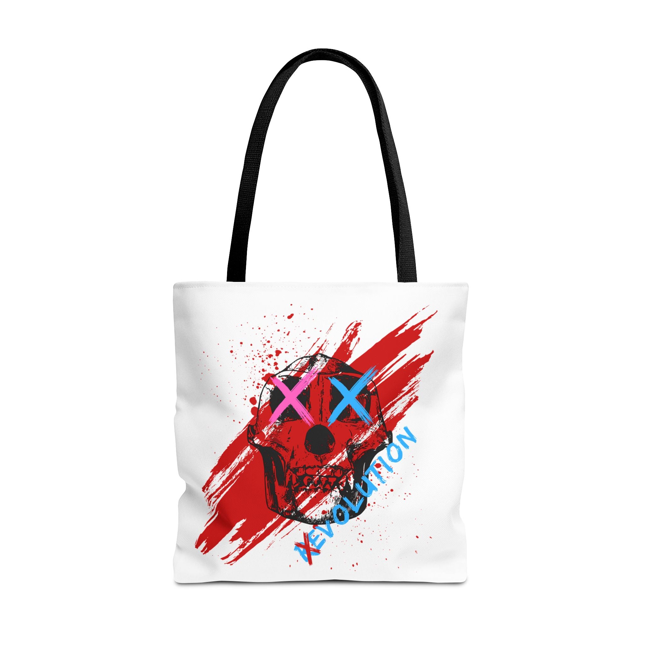 X Revolution Tote Bag – Gender-Free, Skull Art, Durable Polyester, Multiple Sizes | Inclusive LGBTQIA+ Accessory | Voce Lindx