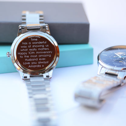 Personalised Architect Apollo watch with blue dial – Voce Lindx