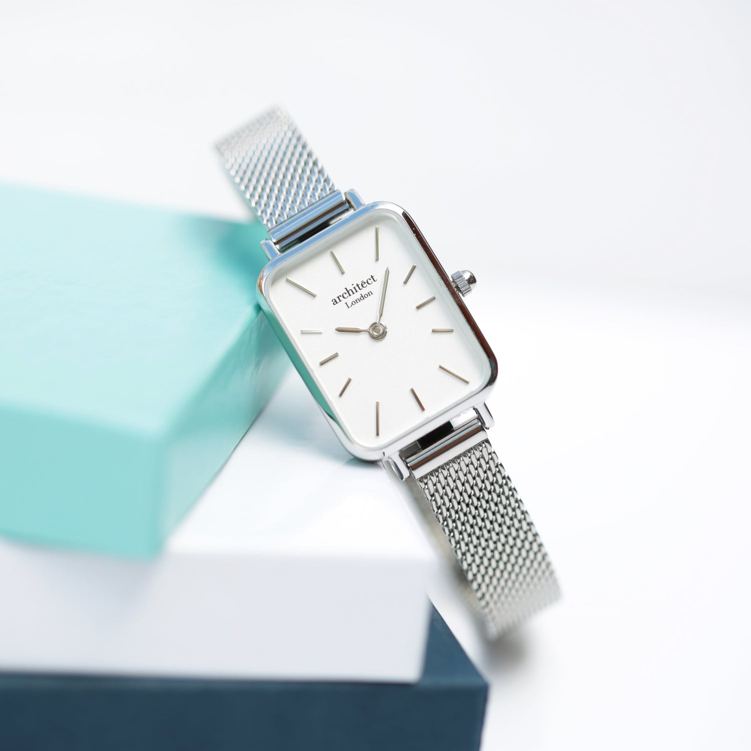 Personalised Architect Lille watch in cloud silver