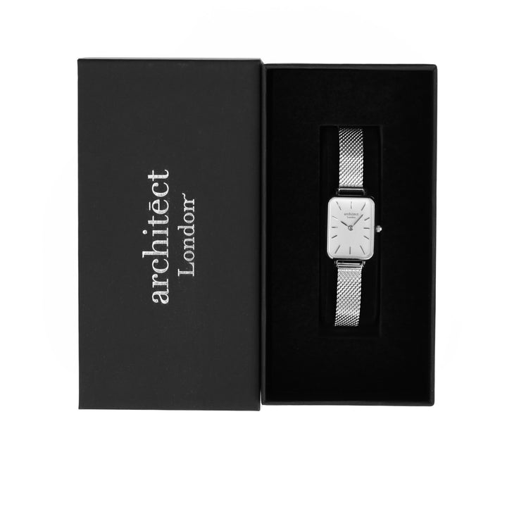 Personalised Architect Lille Watch – Cloud Silver, Modern Engraving | Engraved Gift