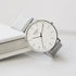 Personalised Architect Zephyr watch with steel silver mesh strap