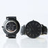 Personalised minimalist watch with jet black strap, own handwriting