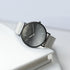 Personalised minimalist watch with steel silver mesh strap