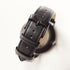Personalised Minimalist Watch – Jet Black Strap, Modern Engraving | Custom Engraved Gift