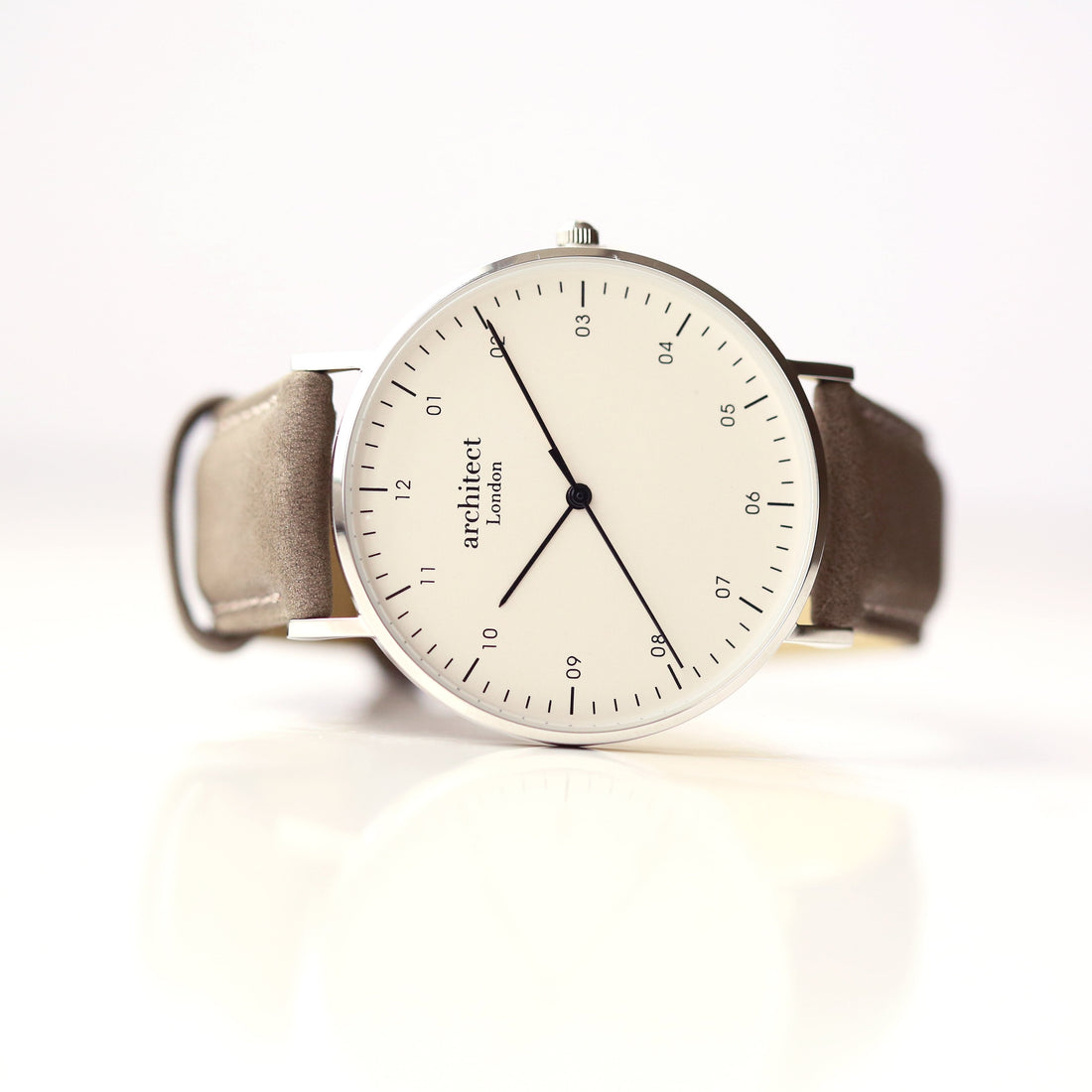 Personalised Architect Zephyr watch with urban grey strap – Voce Lindx