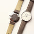 Personalised Architect Zephyr watch with urban grey leather strap