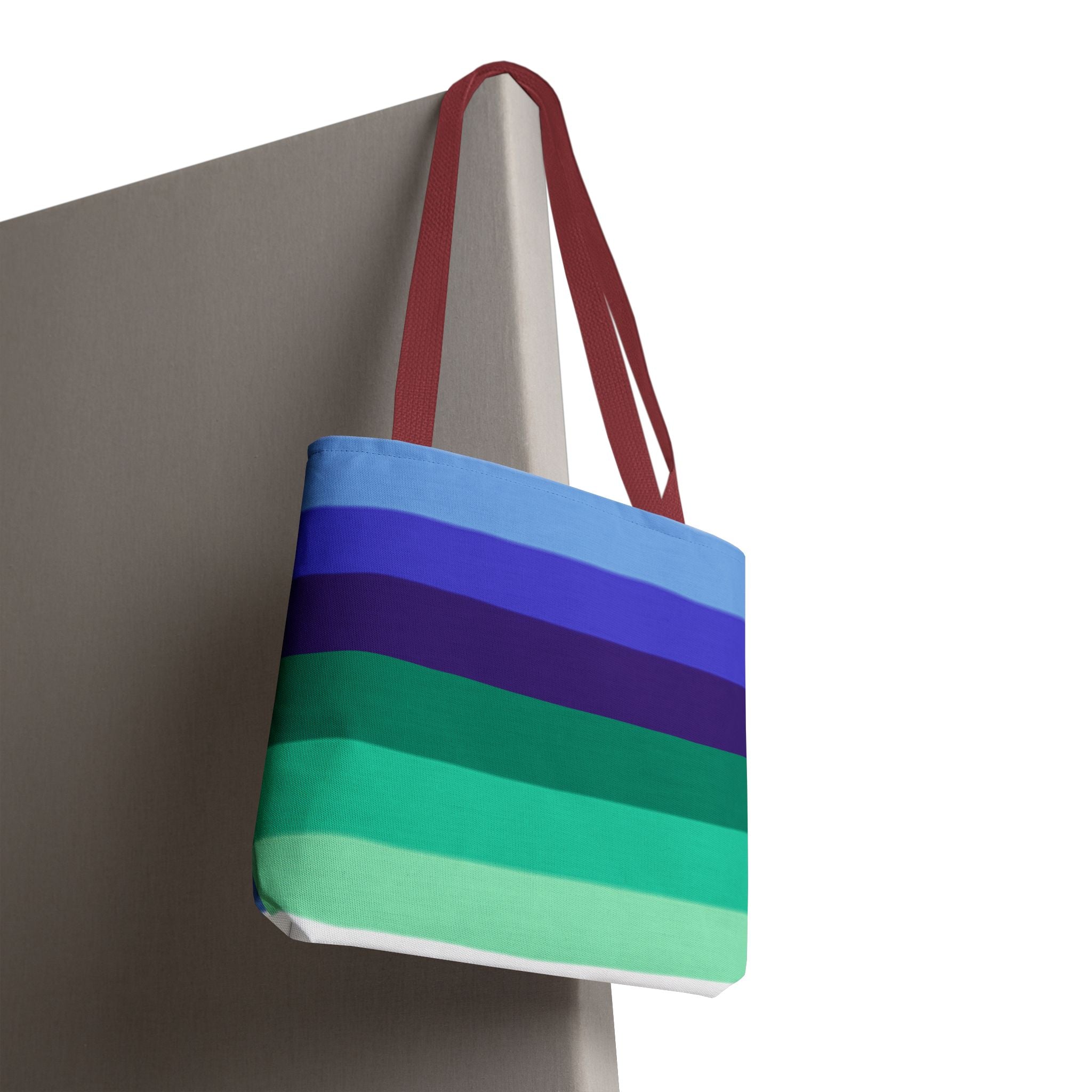 Gay Pride Flag Tote Bag – Durable Polyester, Multiple Sizes &amp; Handle Colors | Inclusive LGBTQIA+ Accessory | Voce Lindx