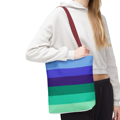 Gay Pride Flag Tote Bag – Durable Polyester, Multiple Sizes &amp; Handle Colors | Inclusive LGBTQIA+ Accessory | Voce Lindx