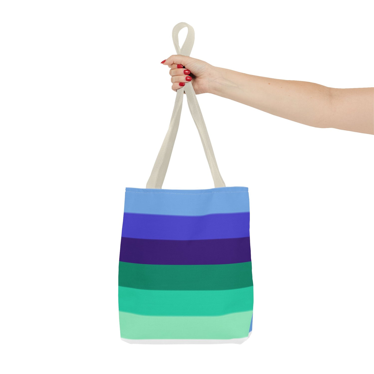 Gay Pride Flag Tote Bag – Durable Polyester, Multiple Sizes &amp; Handle Colors | Inclusive LGBTQIA+ Accessory | Voce Lindx