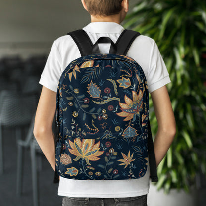 Floral Print Backpack – Water-Resistant 15L Rucksack with Laptop Pocket | All-Gender Everyday Bag