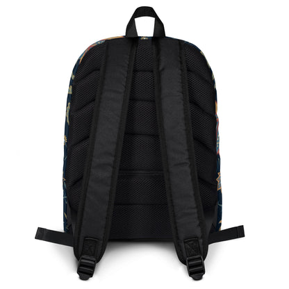 Floral Print Backpack – Water-Resistant 15L Rucksack with Laptop Pocket | All-Gender Everyday Bag
