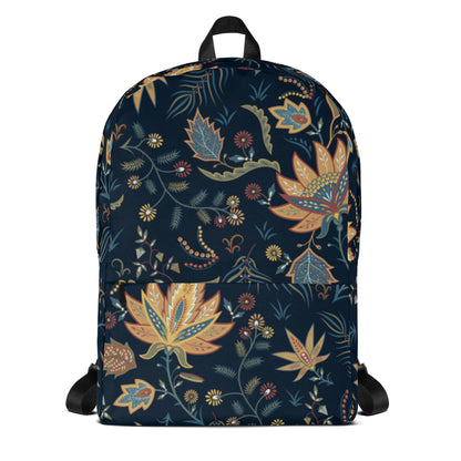 Floral Print Backpack – Water-Resistant 15L Rucksack with Laptop Pocket | All-Gender Everyday Bag