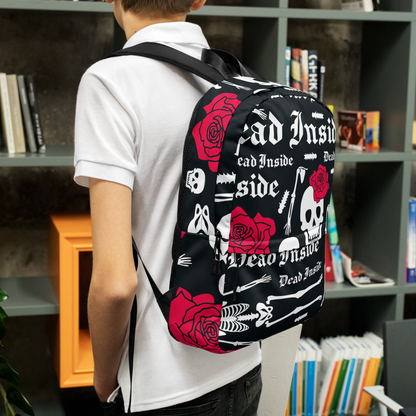 Dead Inside Backpack – Exclusive Print, Vegan &amp; Eco-Friendly, Water-Resistant | Voce Lindx