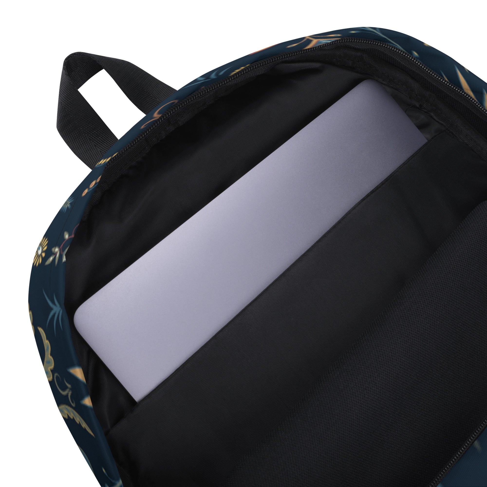 Floral Print Backpack – Water-Resistant 15L Rucksack with Laptop Pocket | All-Gender Everyday Bag