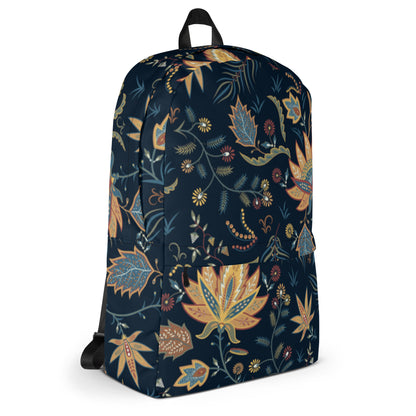 Floral Print Backpack – Water-Resistant 15L Rucksack with Laptop Pocket | All-Gender Everyday Bag
