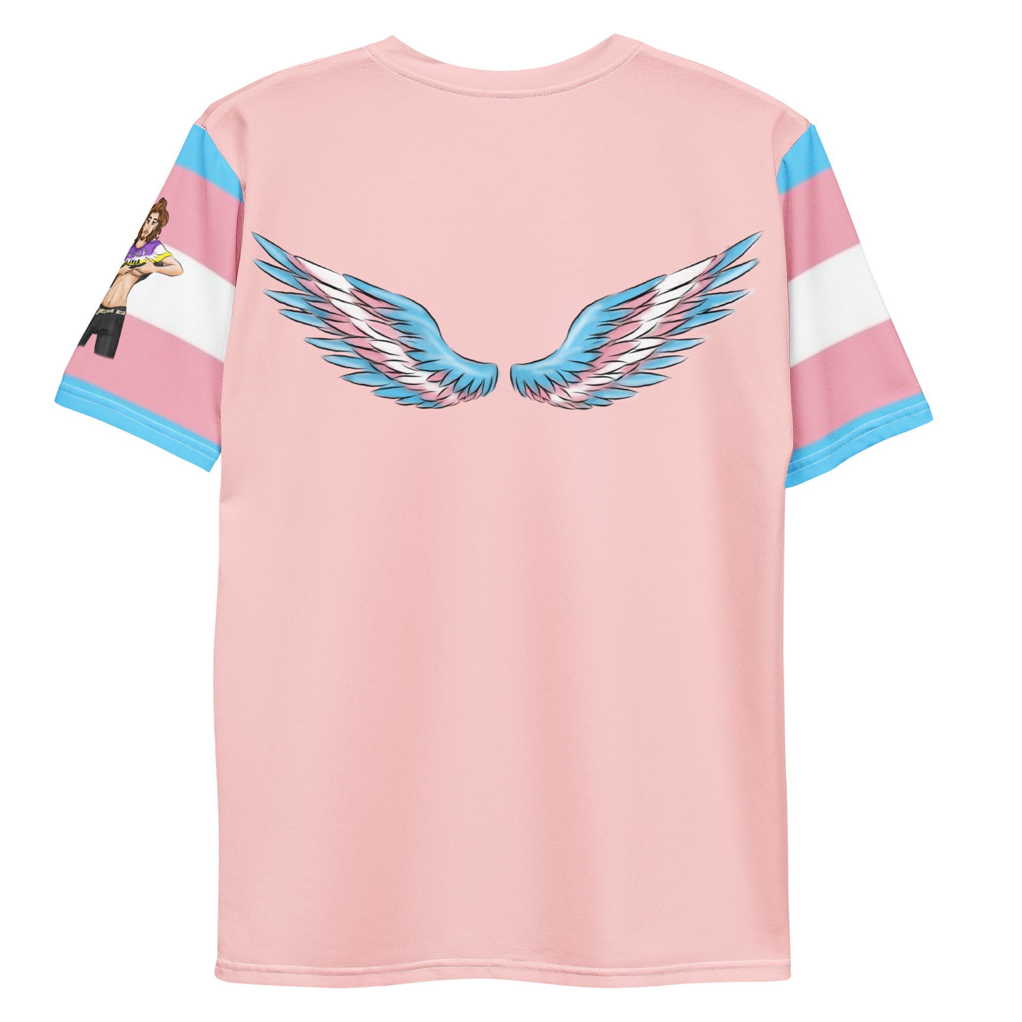 Transgender Pride Flag T-Shirt – All-Over Print Crew Neck | All-Gender LGBTQIA+ Gift