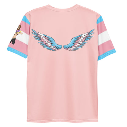 Transgender Pride Flag T-Shirt – All-Over Print Crew Neck | All-Gender LGBTQIA+ Gift