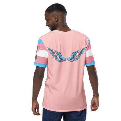 Transgender Pride Flag T-Shirt – All-Over Print Crew Neck | All-Gender LGBTQIA+ Gift