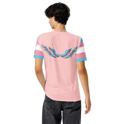Transgender Pride Flag T-Shirt – All-Over Print Crew Neck | All-Gender LGBTQIA+ Gift