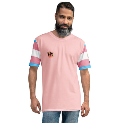 Transgender Pride Flag T-Shirt – All-Over Print Crew Neck | All-Gender LGBTQIA+ Gift