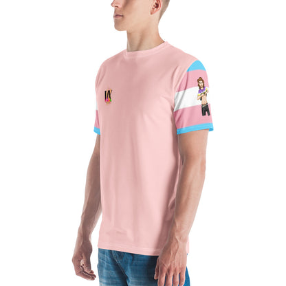 Transgender Pride Flag T-Shirt – All-Over Print Crew Neck | All-Gender LGBTQIA+ Gift