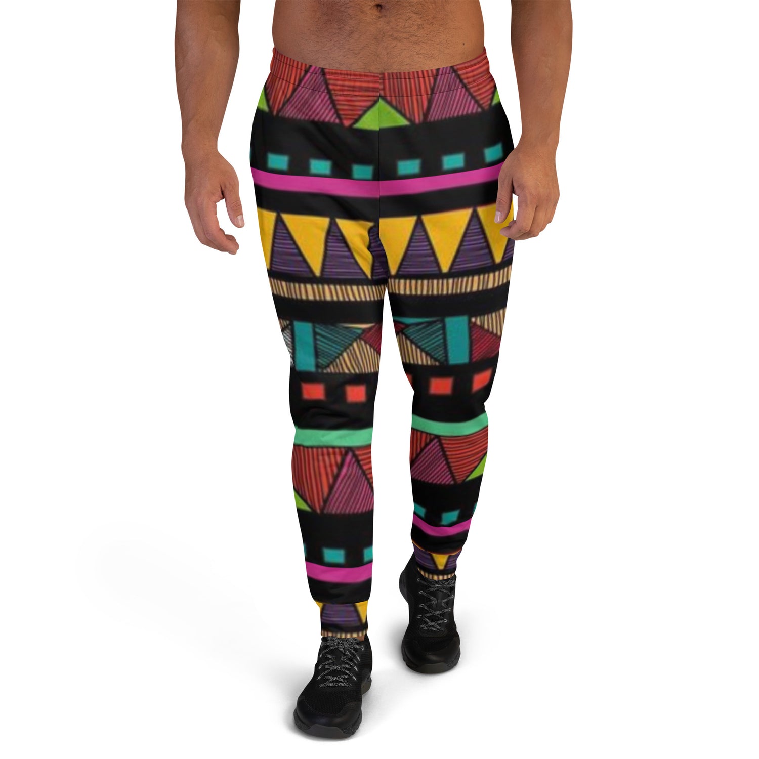 VOCE LINDX African Joggers – 100 % Polyester Sublimation Print with Elastic Waist &amp; Pocket – Inclusive Lounge Pants