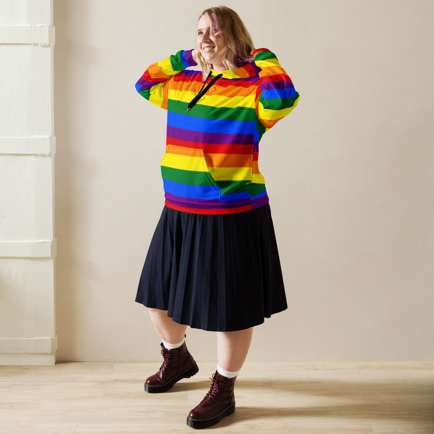 LGBTQ+ Rainbow Pride Flag Hoodie – Colourful, Inclusive &amp; Comfortable Statement Wear