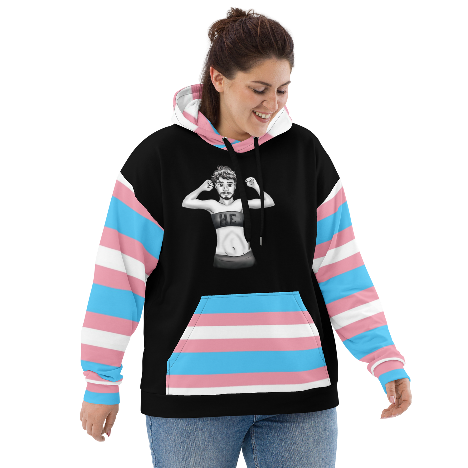 Sudadera con capucha transgénero él